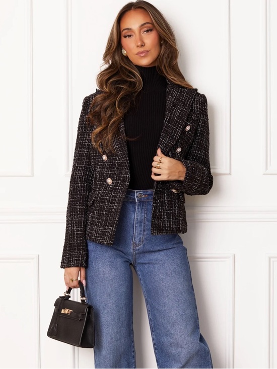 Shop Priceless Jackets & Blazers - NWT Priceless Charli Black Tweed Blazer